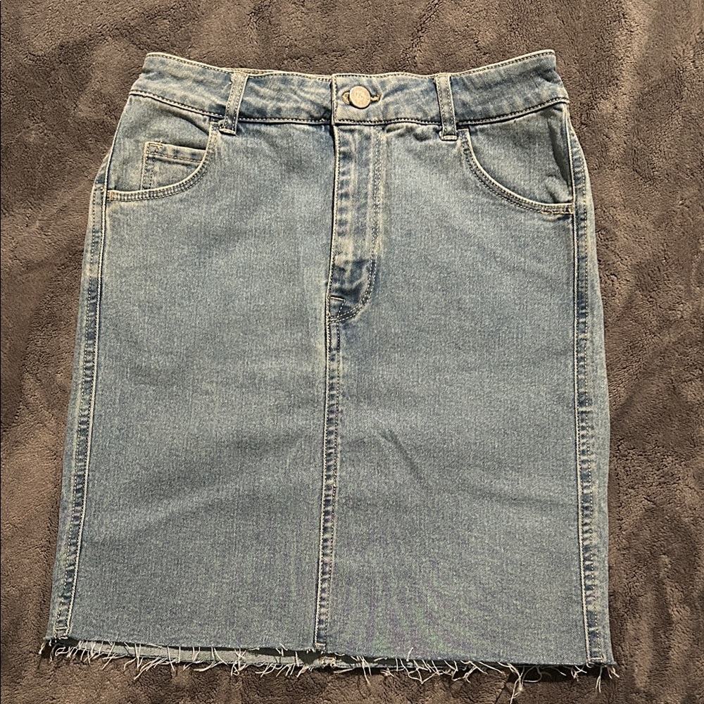 H&M Light Blue Denim Pencil Skirt